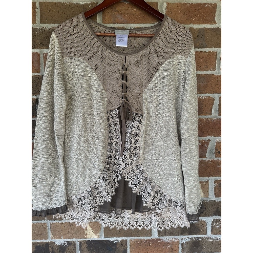 90s Fair Lady Whimsical Lacy Knit Sweater